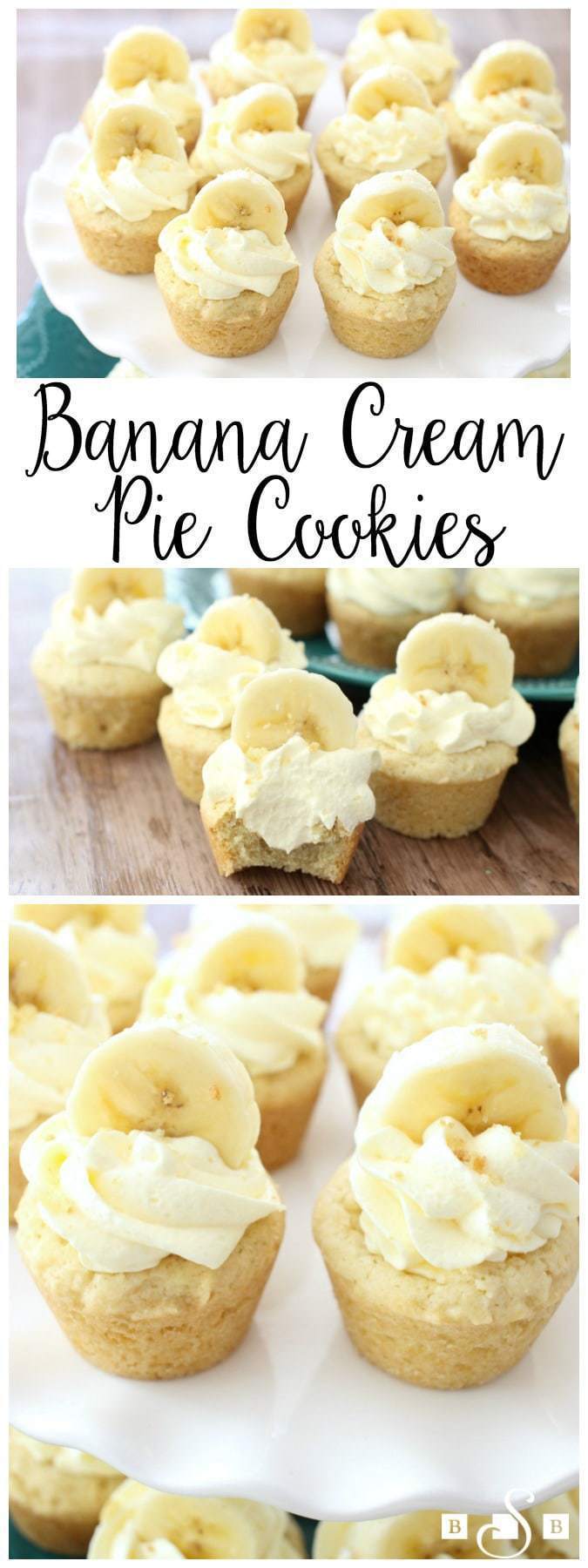 Banana Cream Pie Cookies sono il modo perfetto per imbrogliare e ancora godere del gusto di Banana Cream Pie senza dover affrontare una crosta di torta!