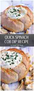 Questa veloce e gustosa ricetta di salsa di spinaci è davvero sorprendente. È molto facile da fare, alimenterà una folla e torneranno per altro. #cobdip #spinachcobdip