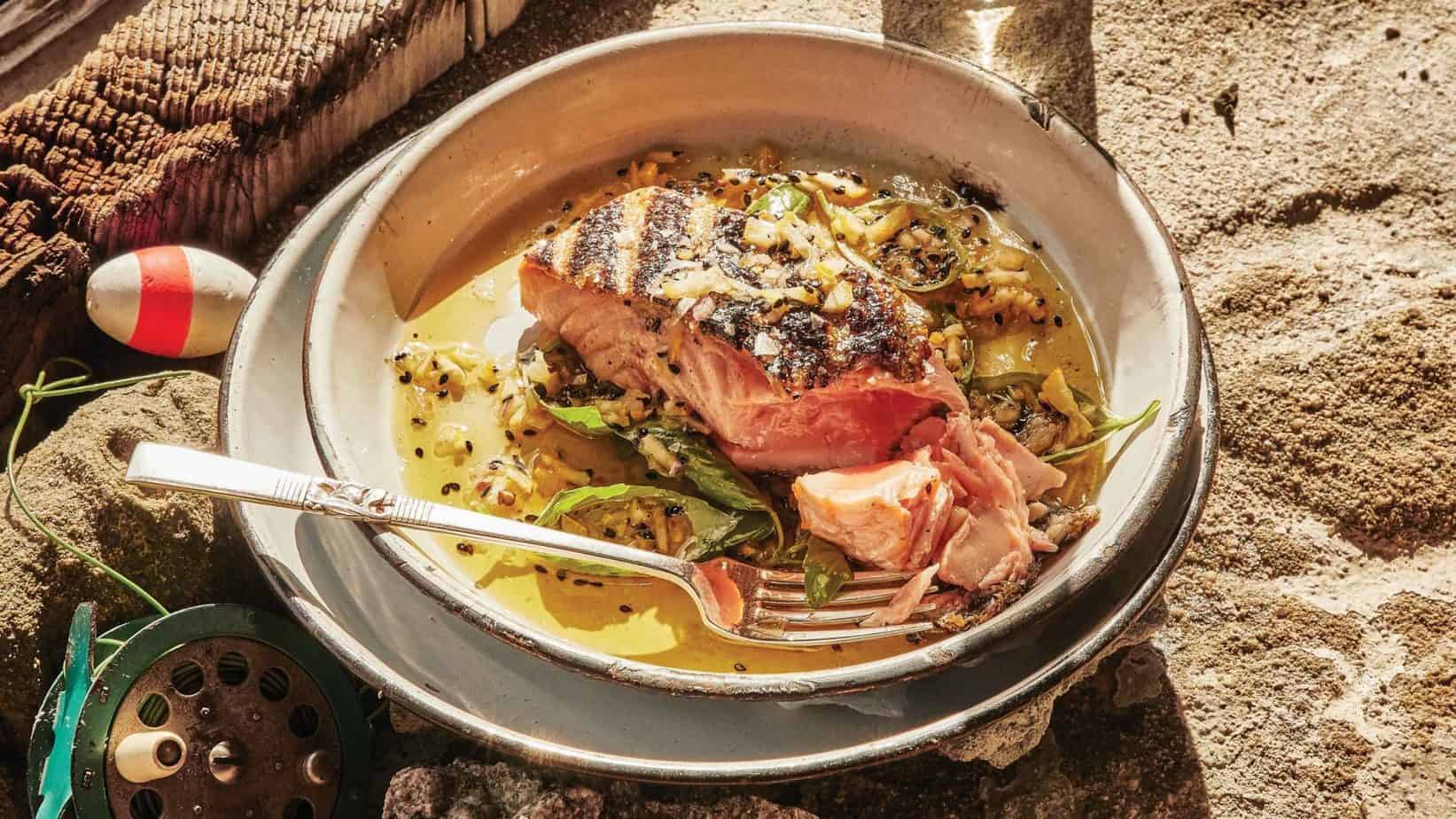 salmone dalla pelle croccante