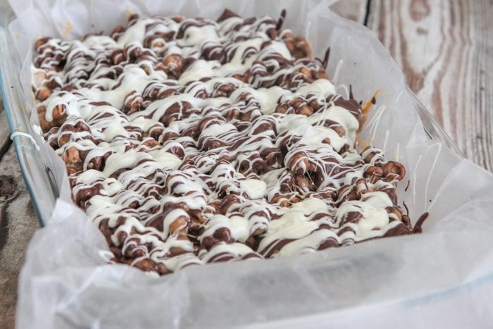Barrette croccanti al cioccolato e burro di arachidi