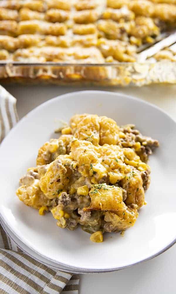 tater tot hotdish con carne molida