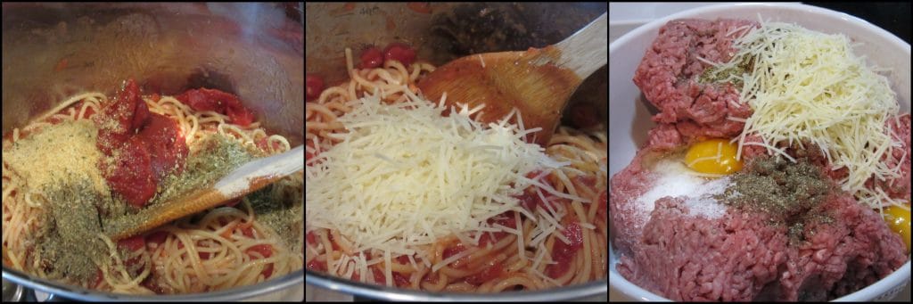 Come preparare un polpettone ripieno di spaghetti con una salsa di formaggio fuso - www.kudoskitchenbyrenee.com
