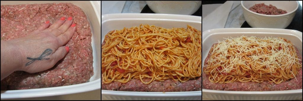 Come preparare un polpettone ripieno di spaghetti con una salsa di formaggio fuso - www.kudoskitchenbyrenee.com