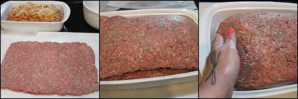 Come preparare un polpettone ripieno di spaghetti con una salsa di formaggio fuso - www.kudoskitchenbyrenee.com