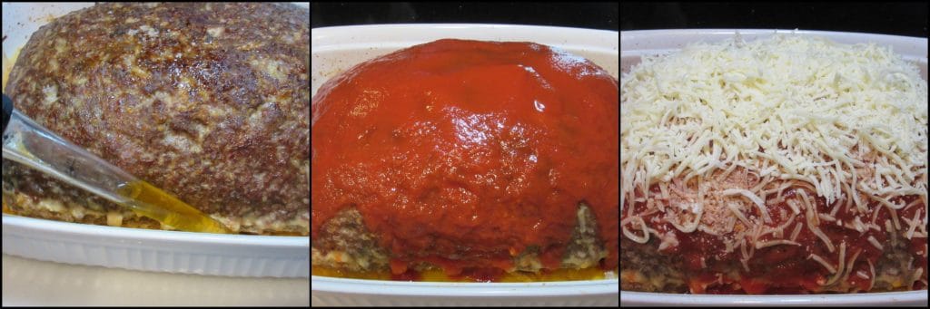 Come preparare un polpettone ripieno di spaghetti con una salsa di formaggio fuso - www.kudoskitchenbyrenee.com