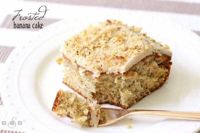 Torta ghiacciata alla banana con burro dorato -