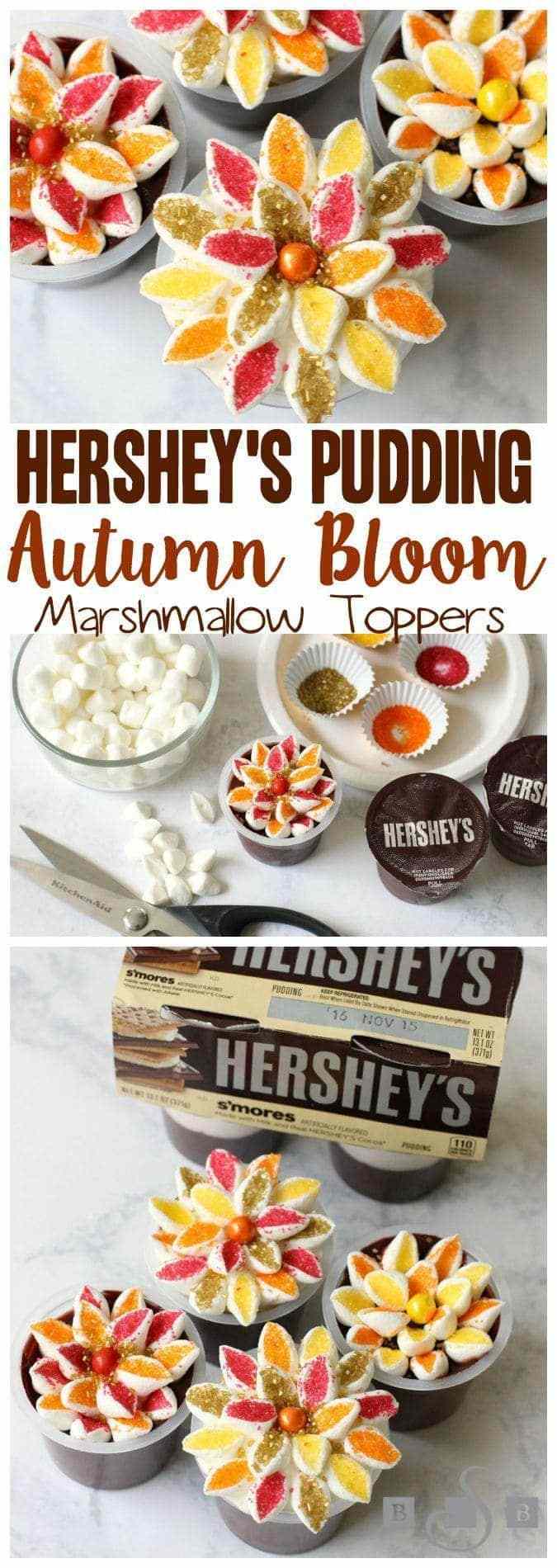 Budino Toppers marshmallow autunno fiorito di Hershey - 
