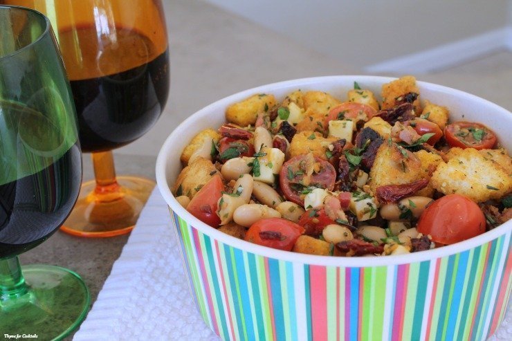 Insalata di Panzanella di fagioli bianchi al rosmarino ~ Cocktail Timo