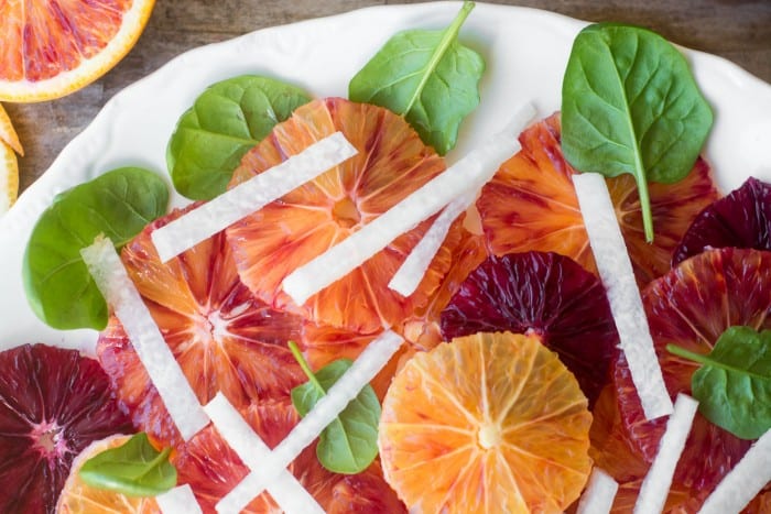 Insalata di arance rosse e jicama