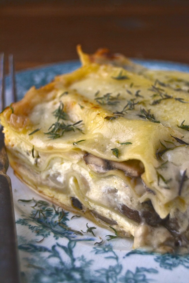 lasagna ai funghi bianchi 6