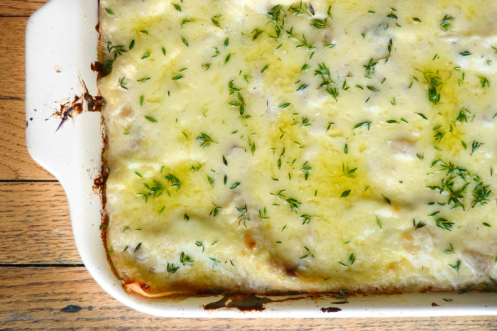Lasagna ai funghi bianchi