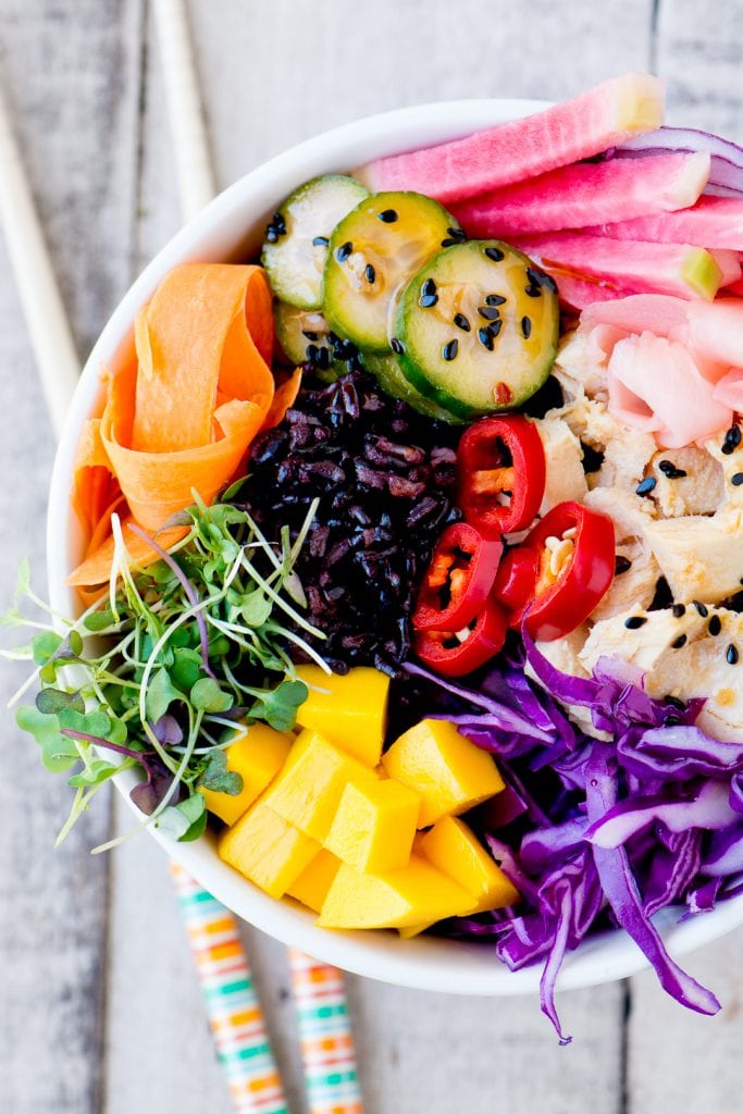 Poke Bowl Rainbow con Atún Enlatado