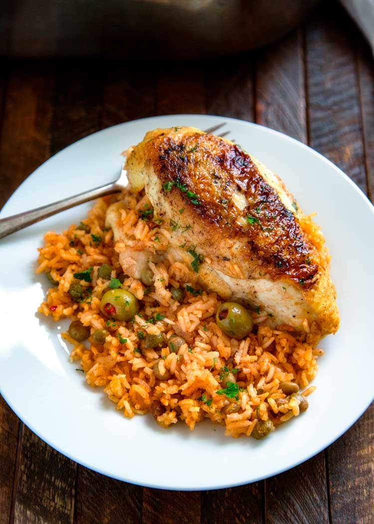 Pollo e riso portoricani