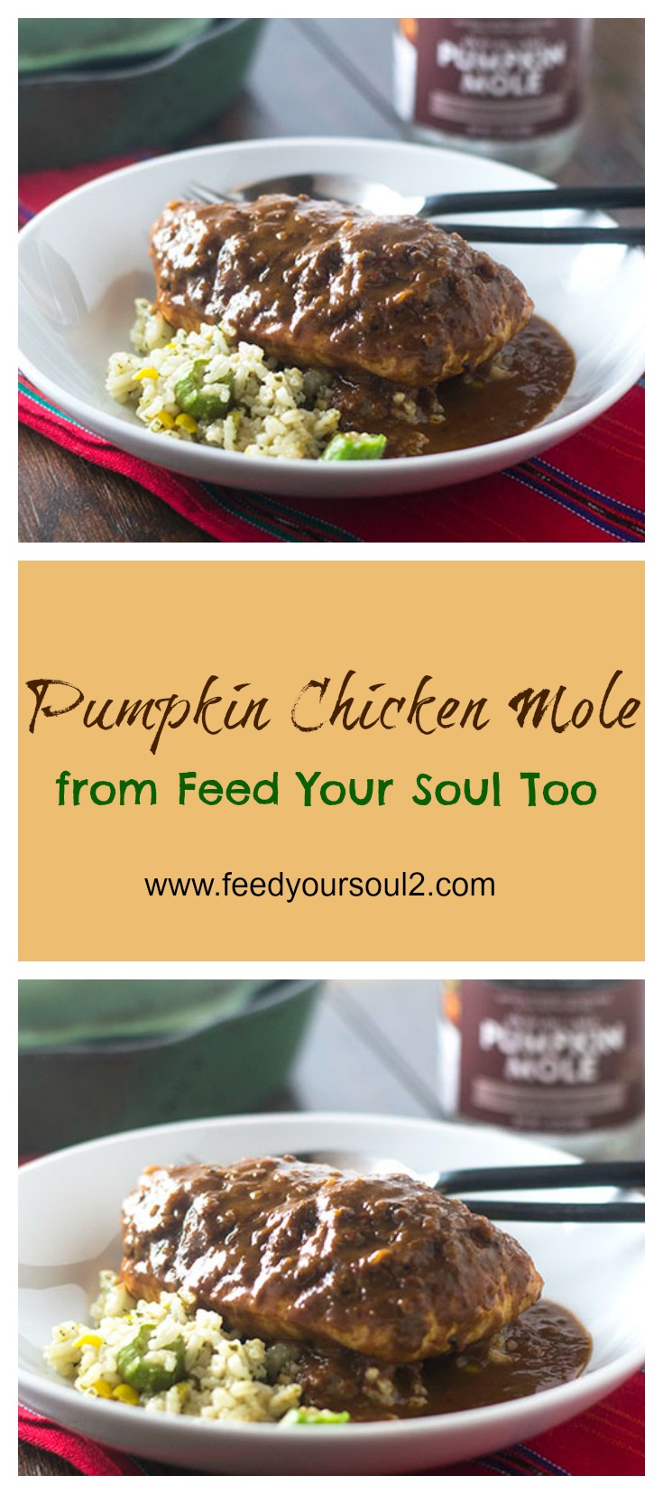 Pumpkin Mole Chicken #producpost #Mexicanfood # talpa #chicken | feedyoursoul2.com