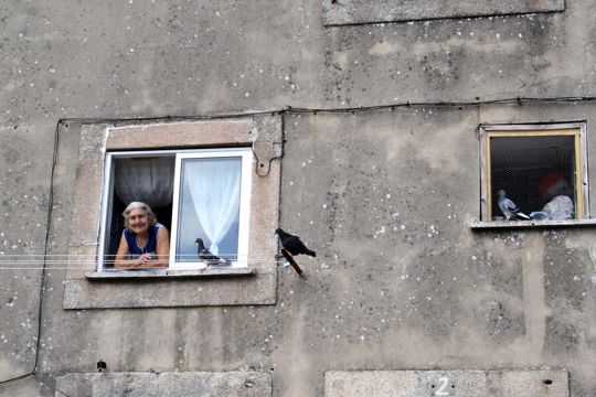 Donna in una finestra a Porto