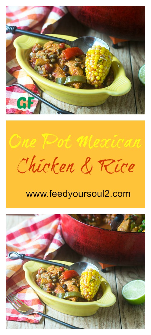 Una pentola di pollo e riso messicano di Una pentola di pollo e riso messicani #alta farina #Cibo messicano # coperto #fluire gratis | feedyoursoul2.com