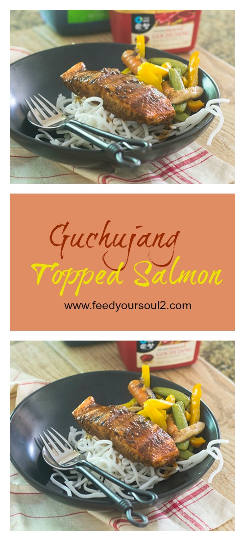Guchujang Topped Salmon #glutenfree #seafood #guchujang |  feedyoursoul2.com