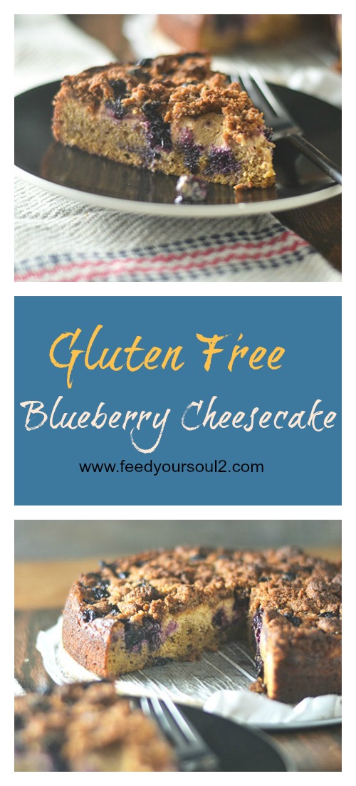 Cheesecake ai mirtilli e senza glutine #cheesecake #blueberries #glutenfree | feedyoursoul2.com