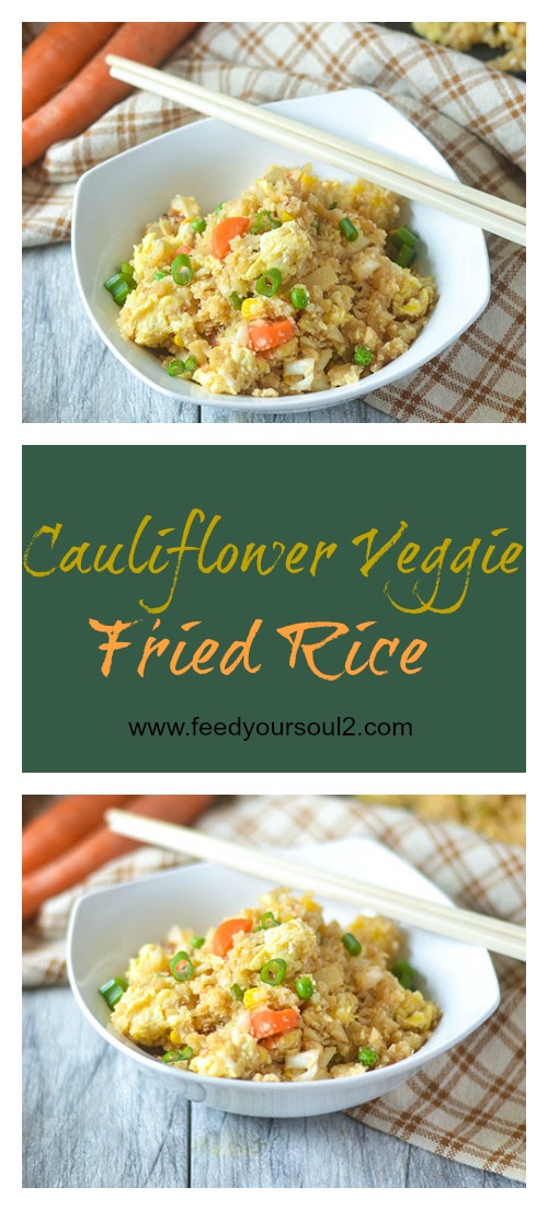 Riso fritto con cavolfiore e verdure #Asianfood #cauliflower #glutenfree | feedyoursoul2.com