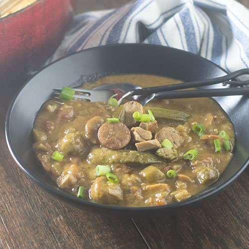 Salsiccia di pollo GF Gumbo Salsiccia di pollo GF Gumbo #gumbo #cajunfood #glutenfree | feedyoursoul2.com