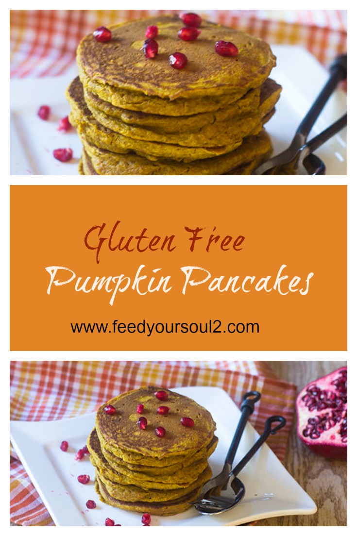 Pancakes Di Zucca Senza Glutine #breakfast #glutenfree #vegan #pancakes | feedyoursoul2.com