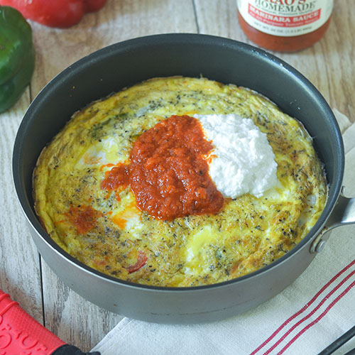 Ricotta Marinara Frittata italiana #glutenfree #eggs #brunch #promozione | feedyoursoul2.com