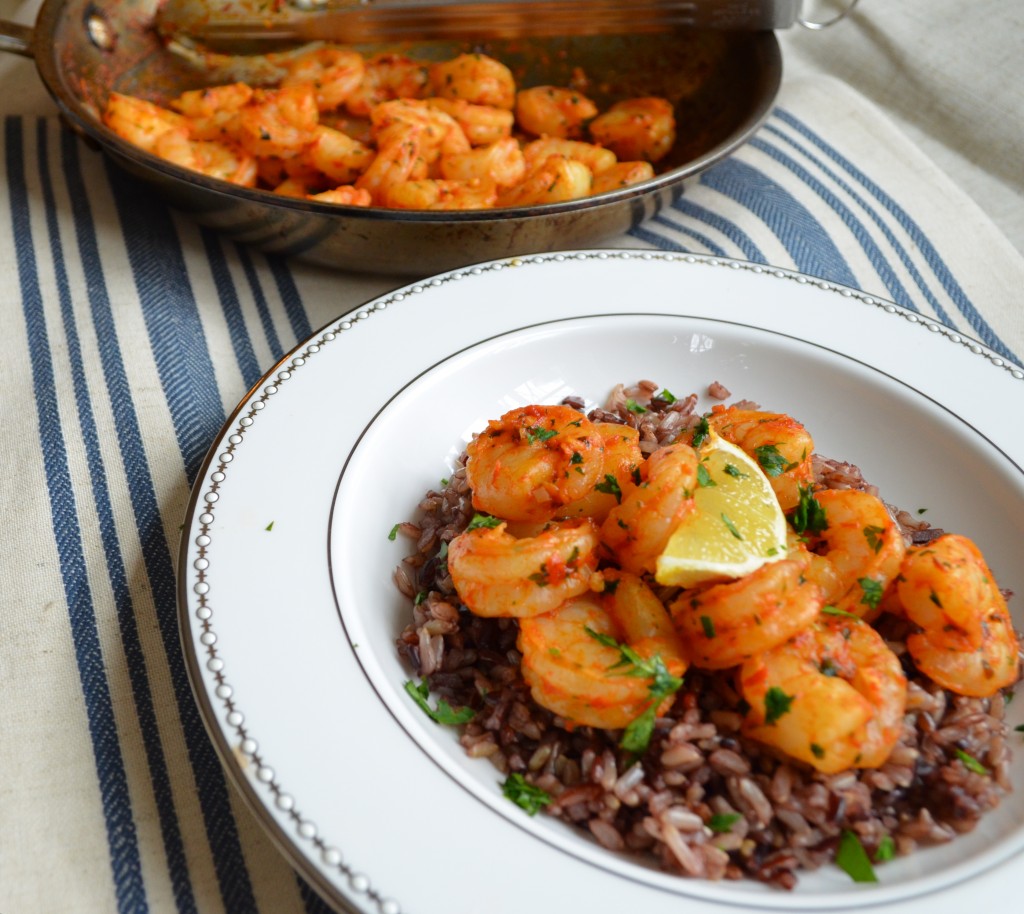 Gamberetti piccanti di Harissa tramite @JackieOurman