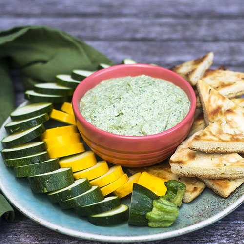Green Goddess Dip #appetizer #herbs # 5minutemeal | feedyoursoul2.com