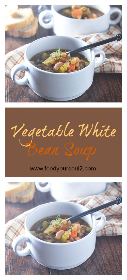 Zuppa di fagioli bianchi di verdure #Soup #vegetables # fagioli #glutenfree | feedyoursoul2.com