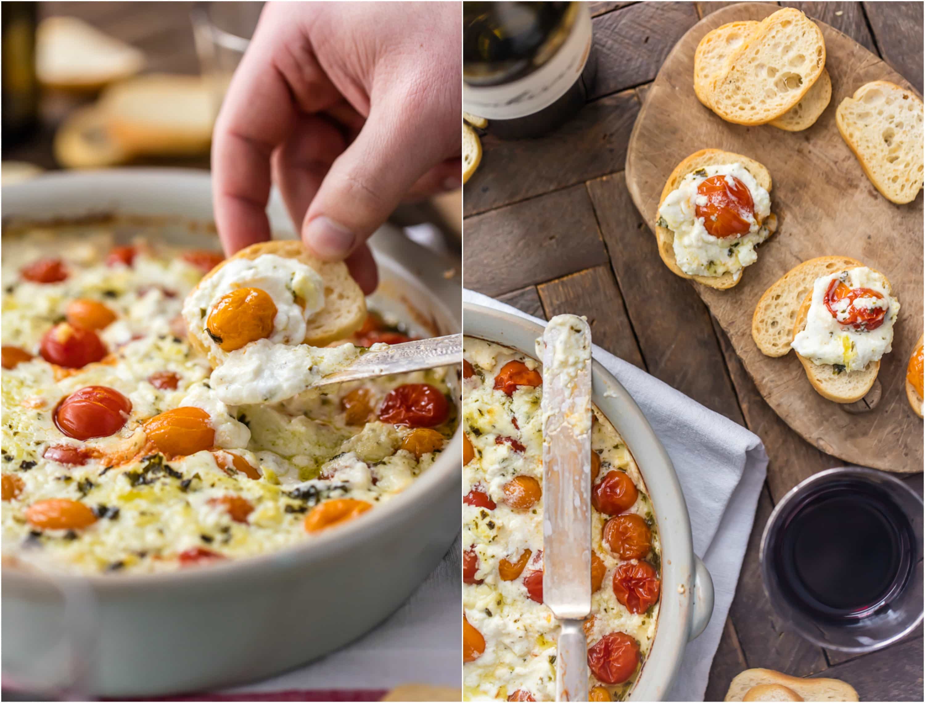 collage de fotos de salsa de queso de cabra
