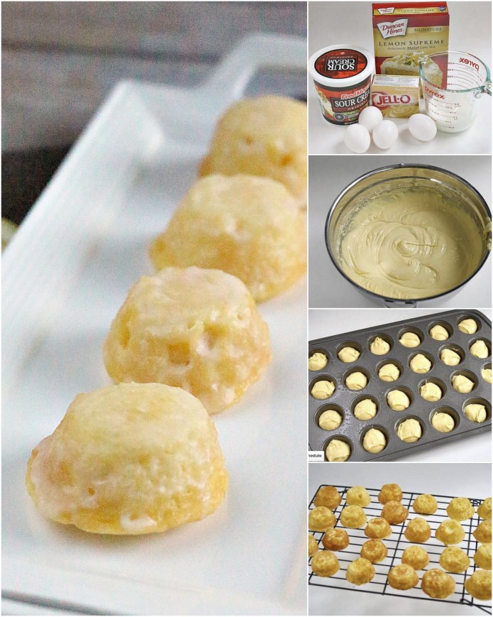 I mini cupcake glassati Little Lemon Drop sono deliziosi bocconcini che iniziano con un mix di torte al limone! La facile glassa al limone inzuppa i mini cupcakes invertiti ed è una ricetta semplice e incredibilmente deliziosa per il mix di torte al limone!