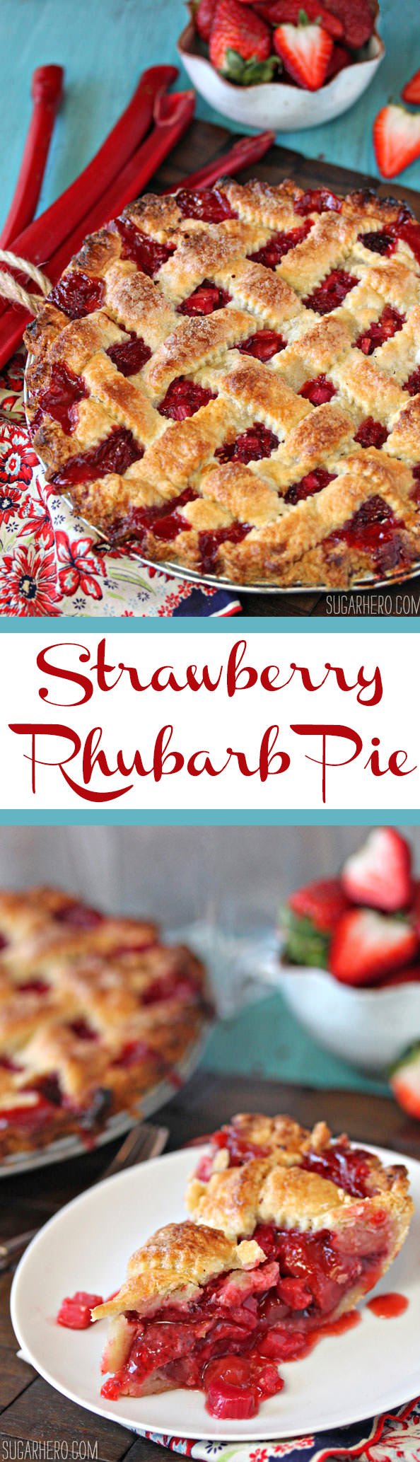 Torta Al Rabarbaro Alla Fragola | Da SugarHero.com
