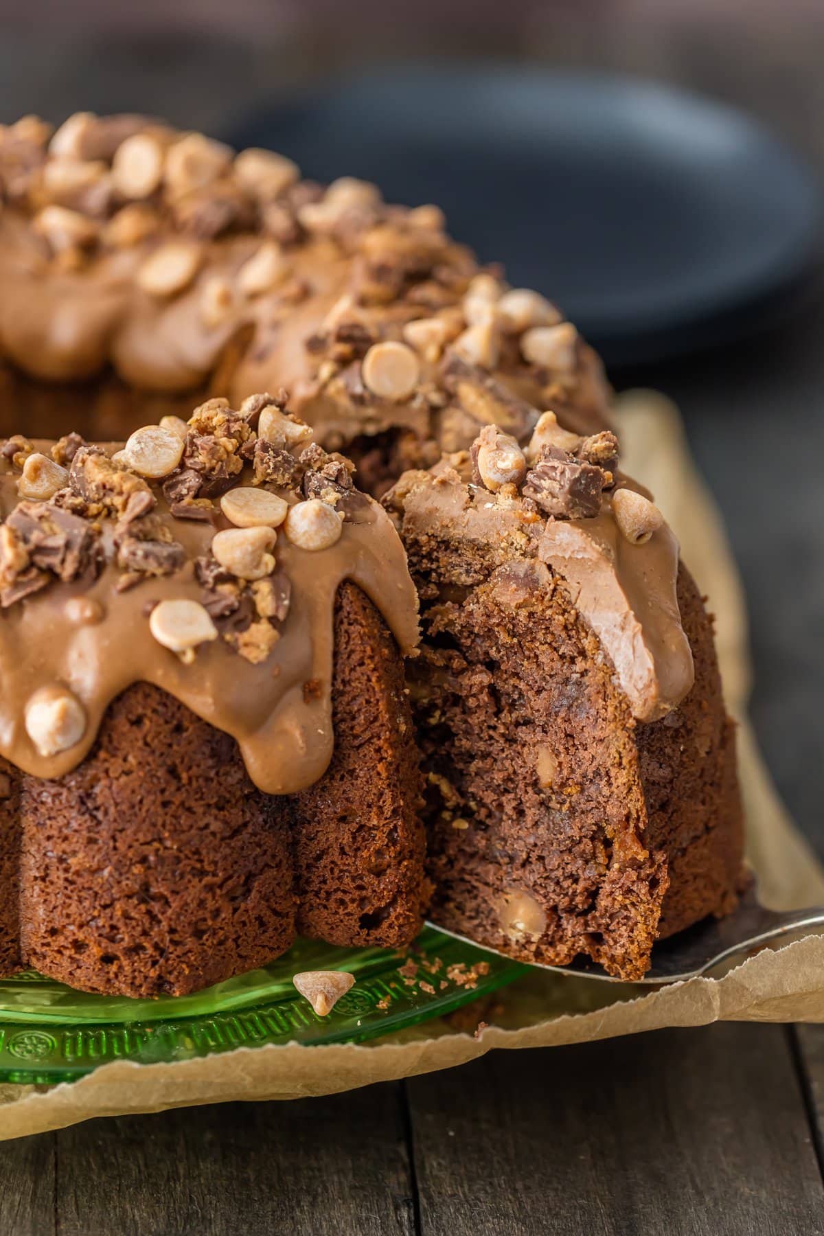 Torta Al Cioccolato Con Burro Di Arachidi E Glassa Di Burro Di Arachidi