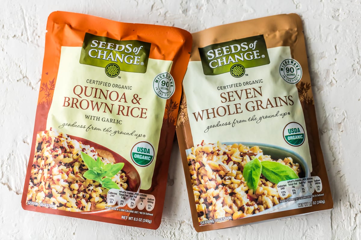 Pacchetto di semi di quinoa e riso integrale