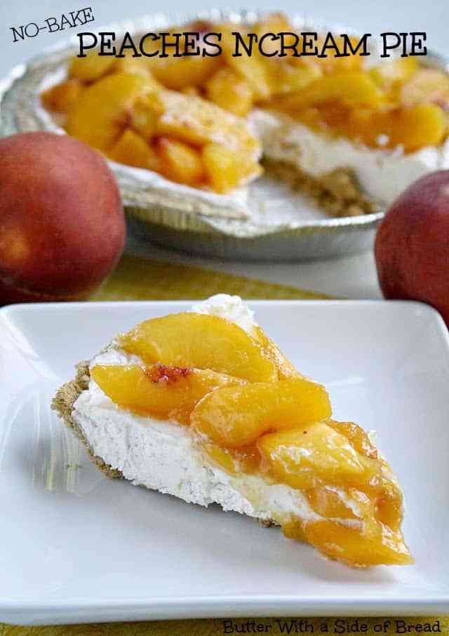 : no hornear duraznos n pastel de crema