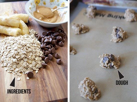 mantequilla con una guarnición de pan, 4 galletas de chispas de chocolate veganas de ingredientes