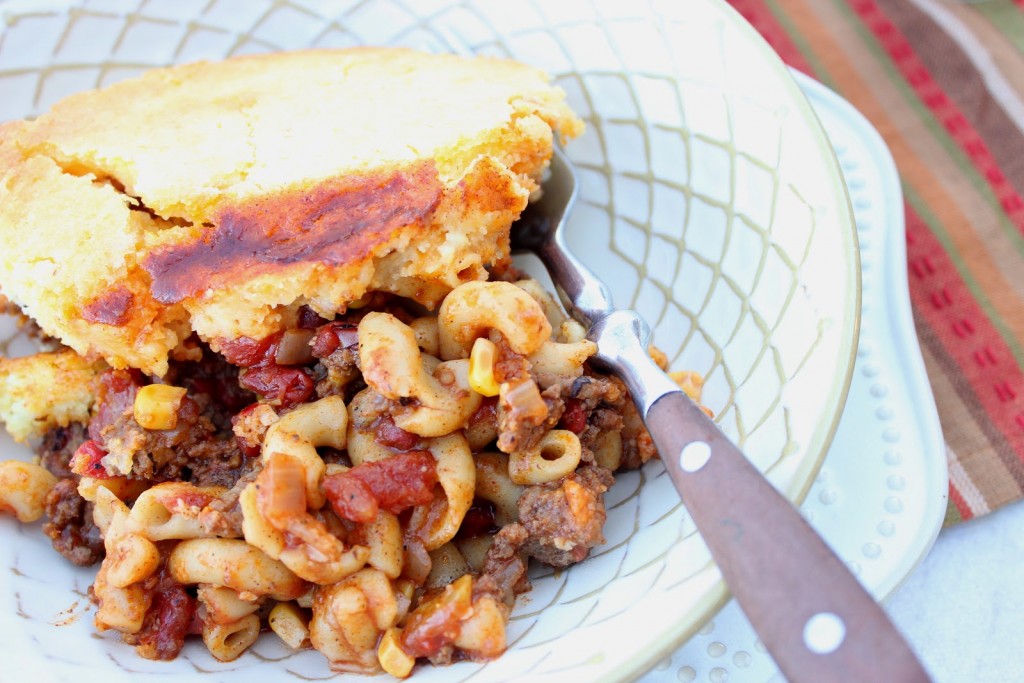 Kudos Chili Mac con Ricetta Crosta di Cornbread