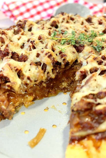 Pizza alla cipolla francese