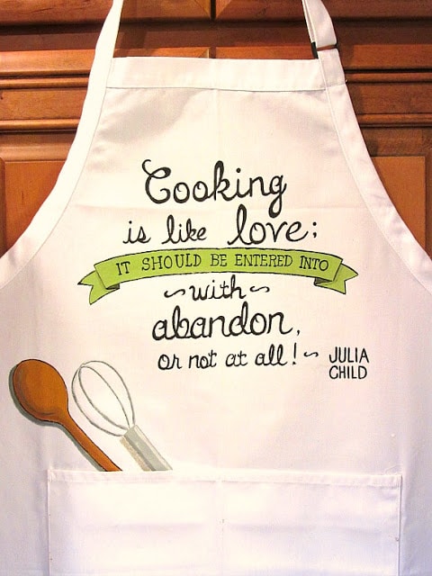 Grembiule di citazione Julia Child