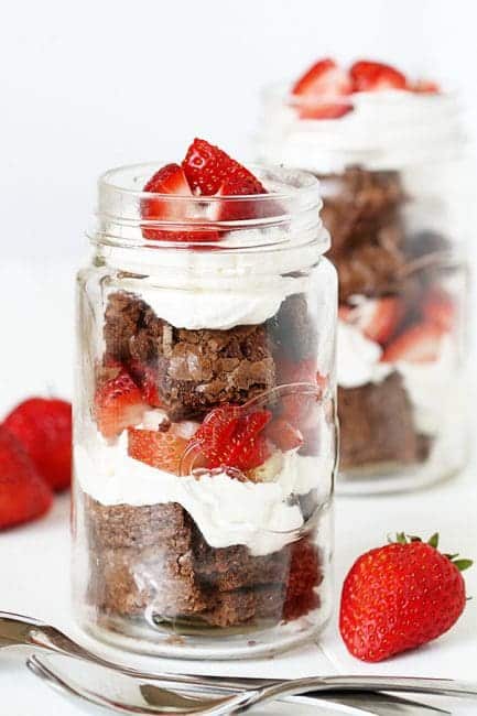 Parfait di brownie fatto in casa!