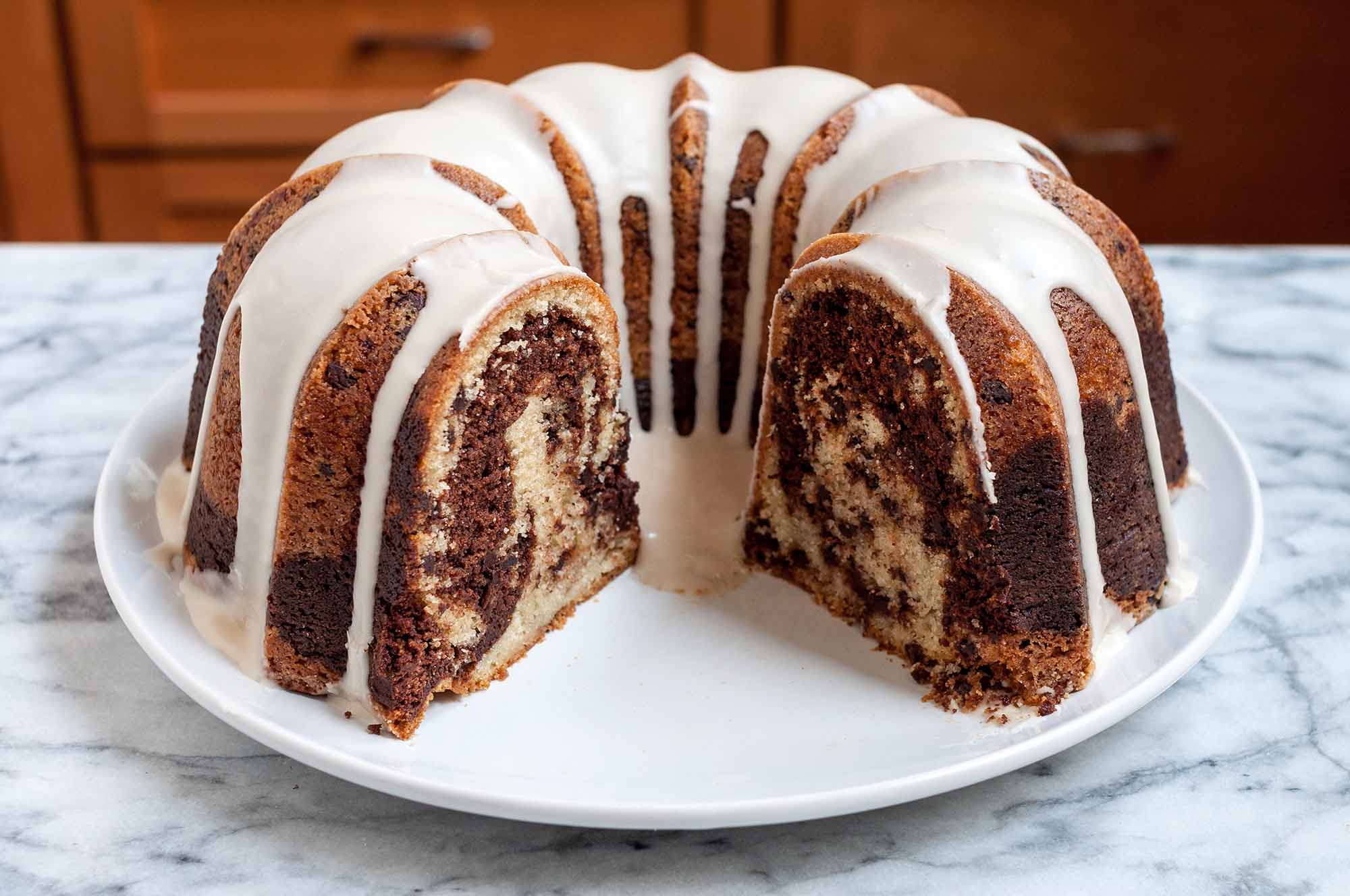 Torta Bundt marmorizzata alla vaniglia