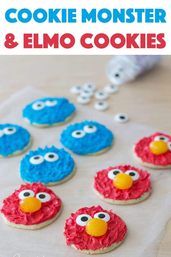 cookie monster e elmo cookies