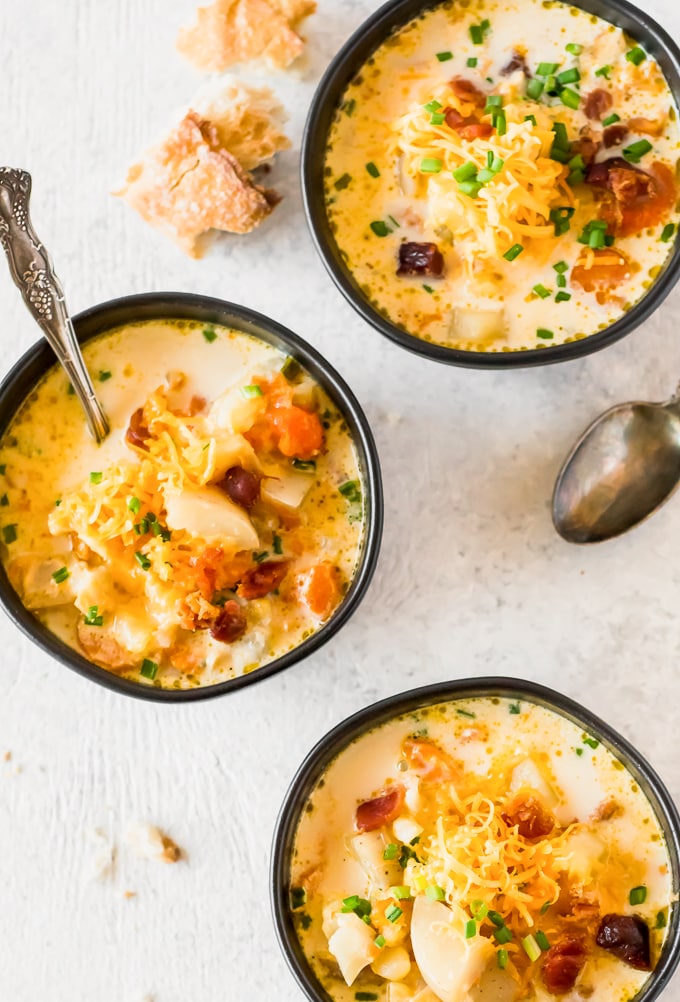  ciotole di zuppa di patate