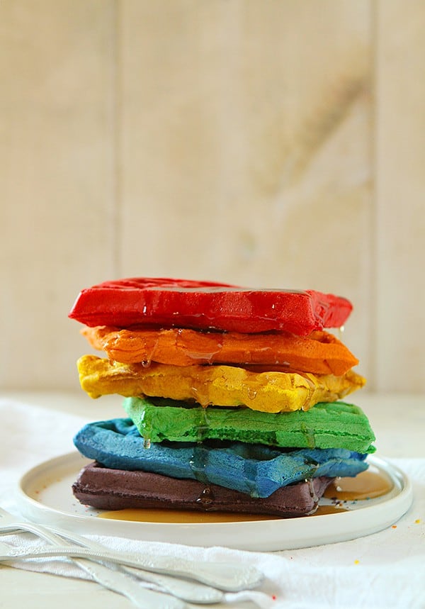 Waffle arcobaleno