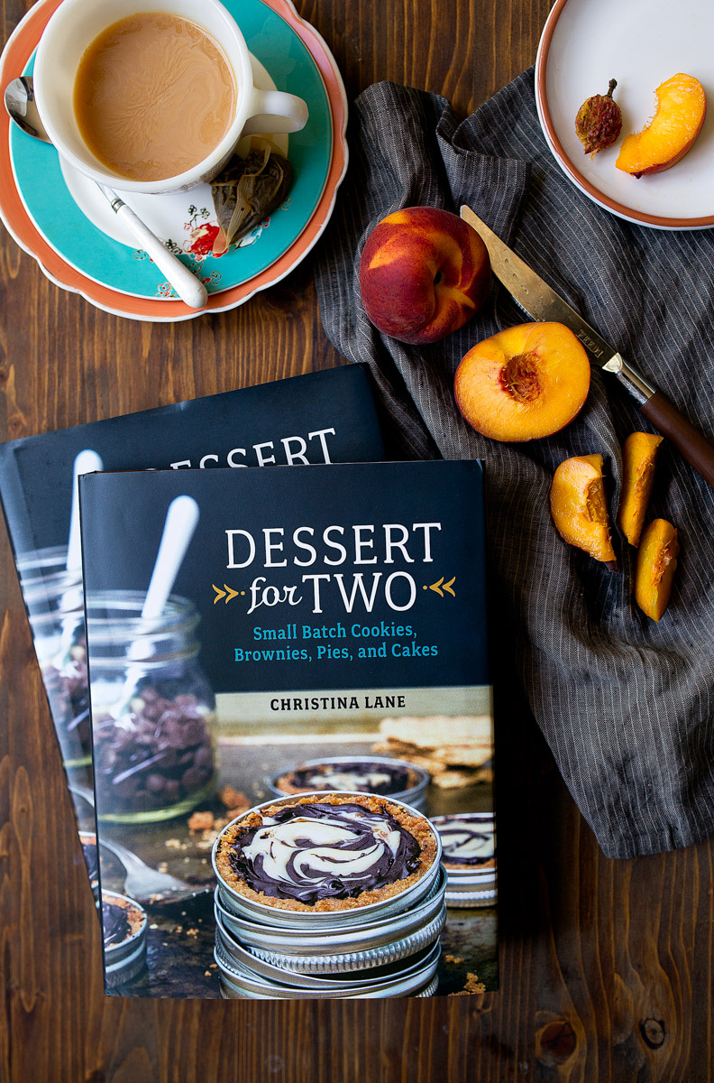  Peach Cobbler for Two, ricetta di Dessert for Two. Piccolo lotto di dessert torta di pesche. 