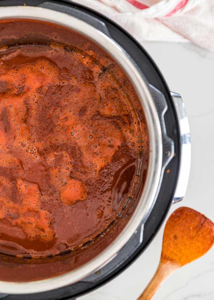 friggere la salsa di pollo Tinga in Instant Pot