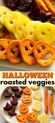 immagine di pin di verdure arrosto di halloween
