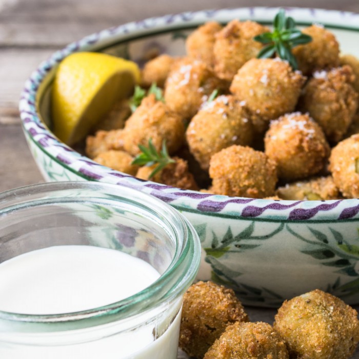 Antipasto di olive fritte
