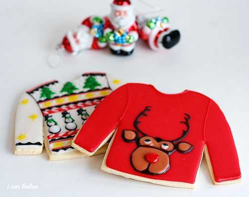 ¡Galletas feas del suéter de la Navidad! #uglysweatercookies