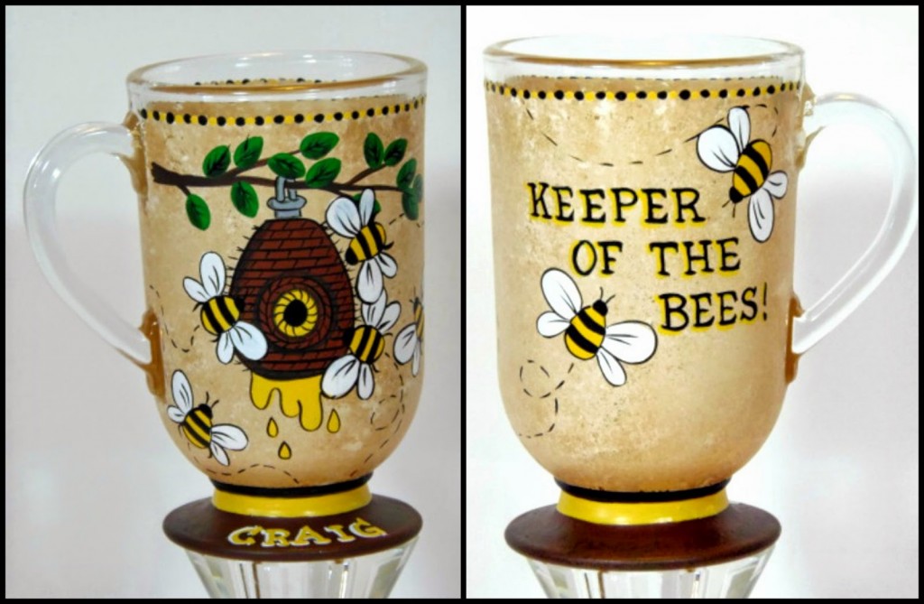 Tazza da caffè Bee Keeper - kudoskitchenbyrenee.com Tazza da caffè dipinta su misura The Bees - kudoskitchenbyrenee.com